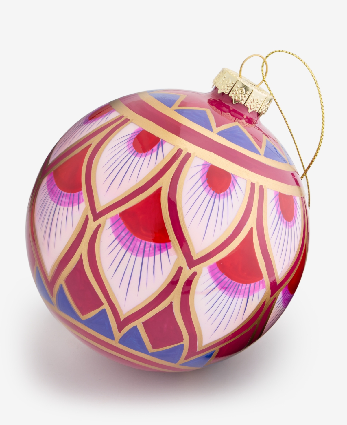 Holiday Lane Berry Tones Deco Design Ball Ornament, Macy's Exclusive