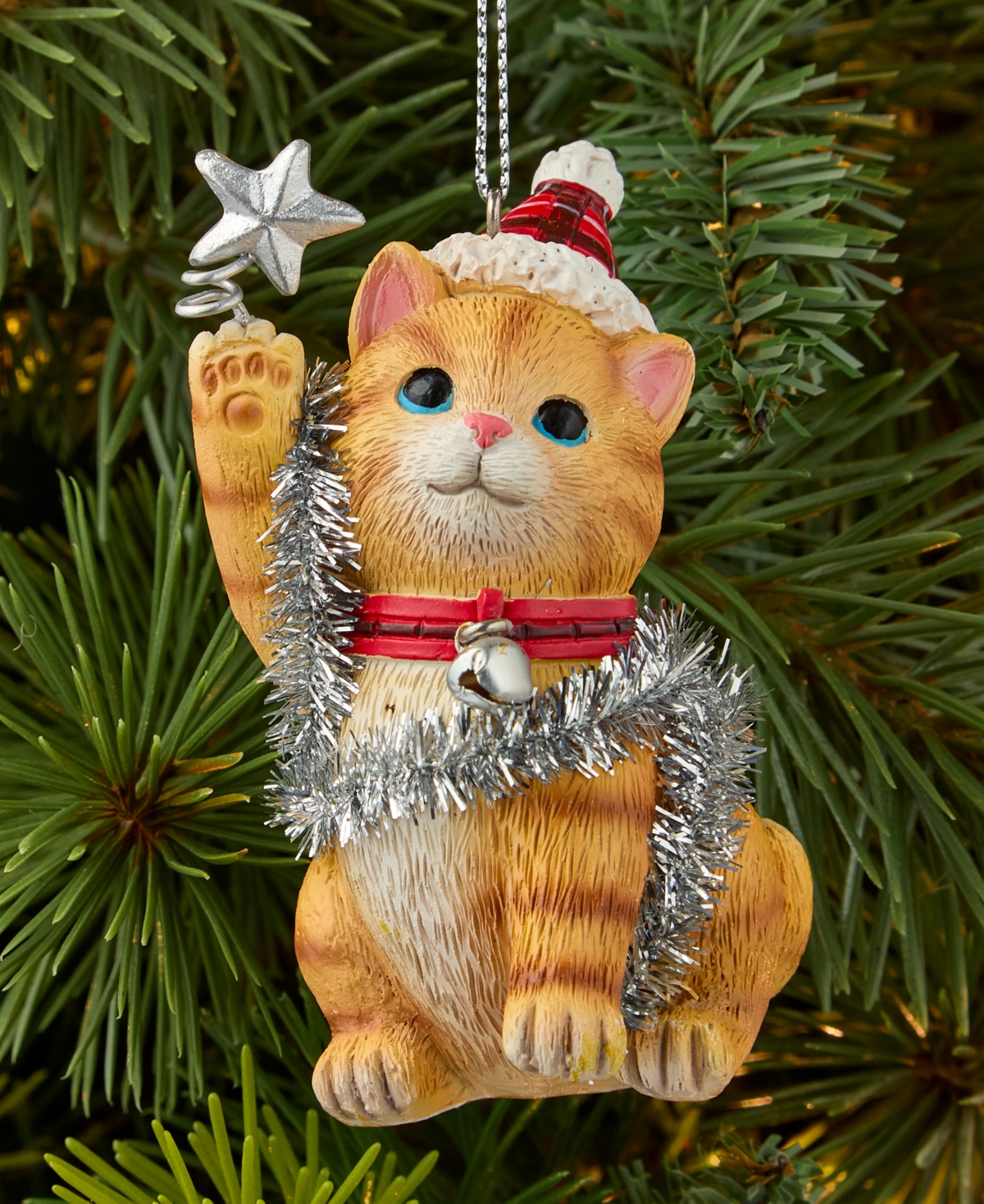 Holiday Lane Pets Orange Cat Ornament, Exclusively at Macy's
