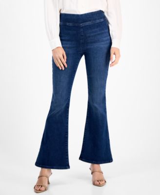 Petite Flared-Leg Pull-On Jeans, Macy's Exclusive 