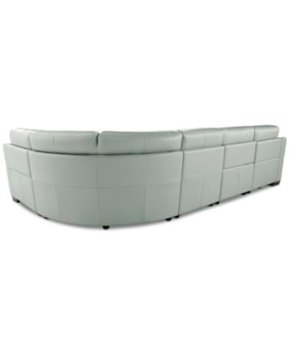 Julius II 5-Pc. Leather L Sectional with 3 Power Recliners, Macy's Exclusive