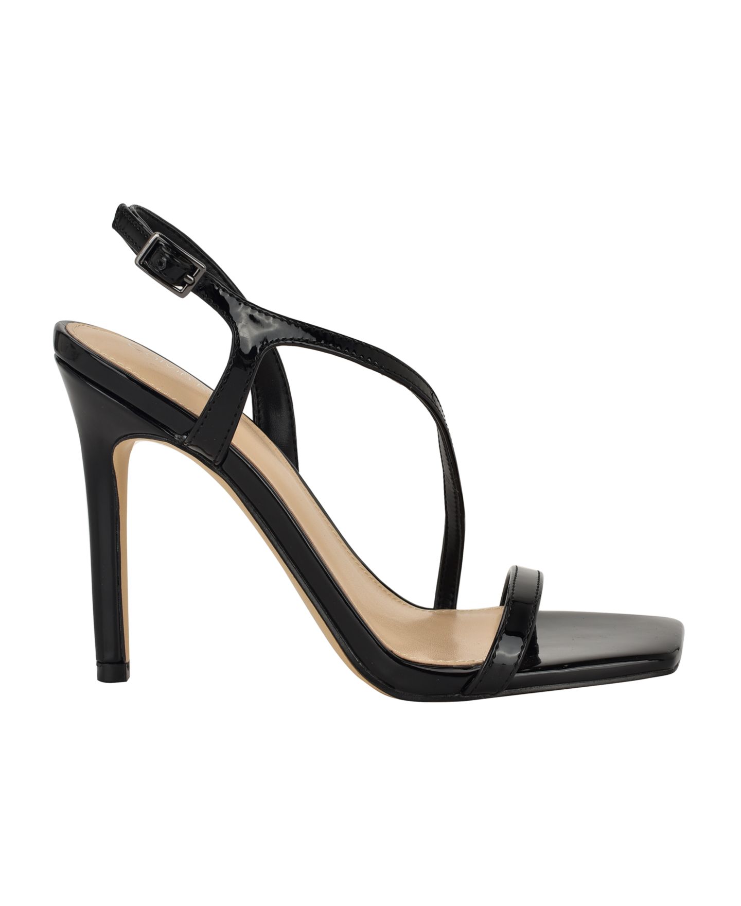Женские сандалии Calvin Klein Tansley Strappy Stiletto Dress Sandals, цвет: Чёрный лаковый — фото 2