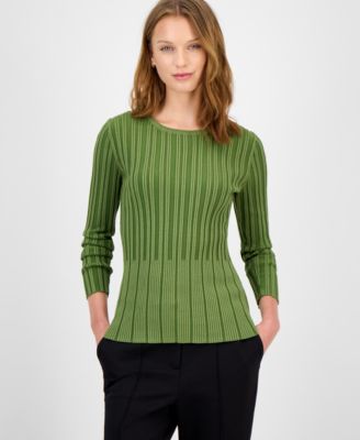 T Tahari - Women's Variegated Crewneck Knit Top