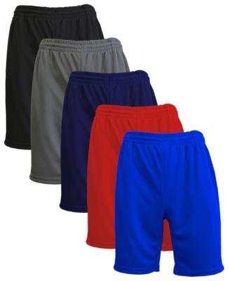 Men's 5-Pack Lightweight Breathable Moisture Wicking Mesh Shorts