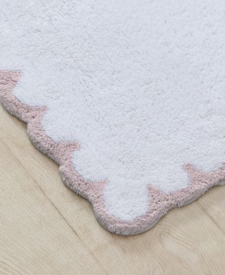 Scallop Cotton Bath Rug, 30" x 20"