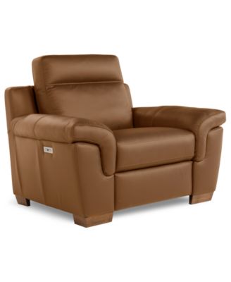 Julius II Leather Power Recliner, Exclusively at Macy's