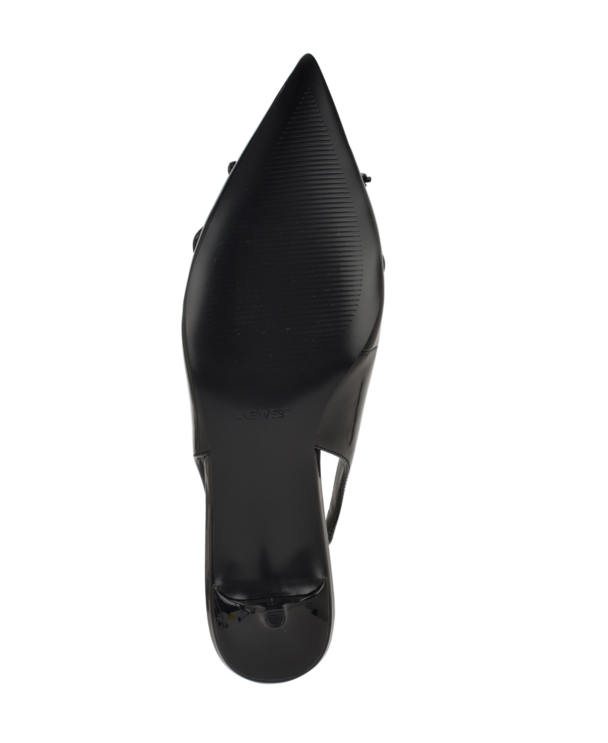 Nine West Evaa Slingback Pointed Toe Kitten Heel Pump In Black