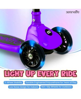 3-Wheel Foldable Kids Scooter - Child Toy Scooter with Built-in LED Wheel Lights, and Easy Maneuvering