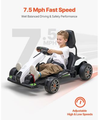 Electric Go Kart 24V Drift Go Cart for Kids 200W Strong Motor High Speed