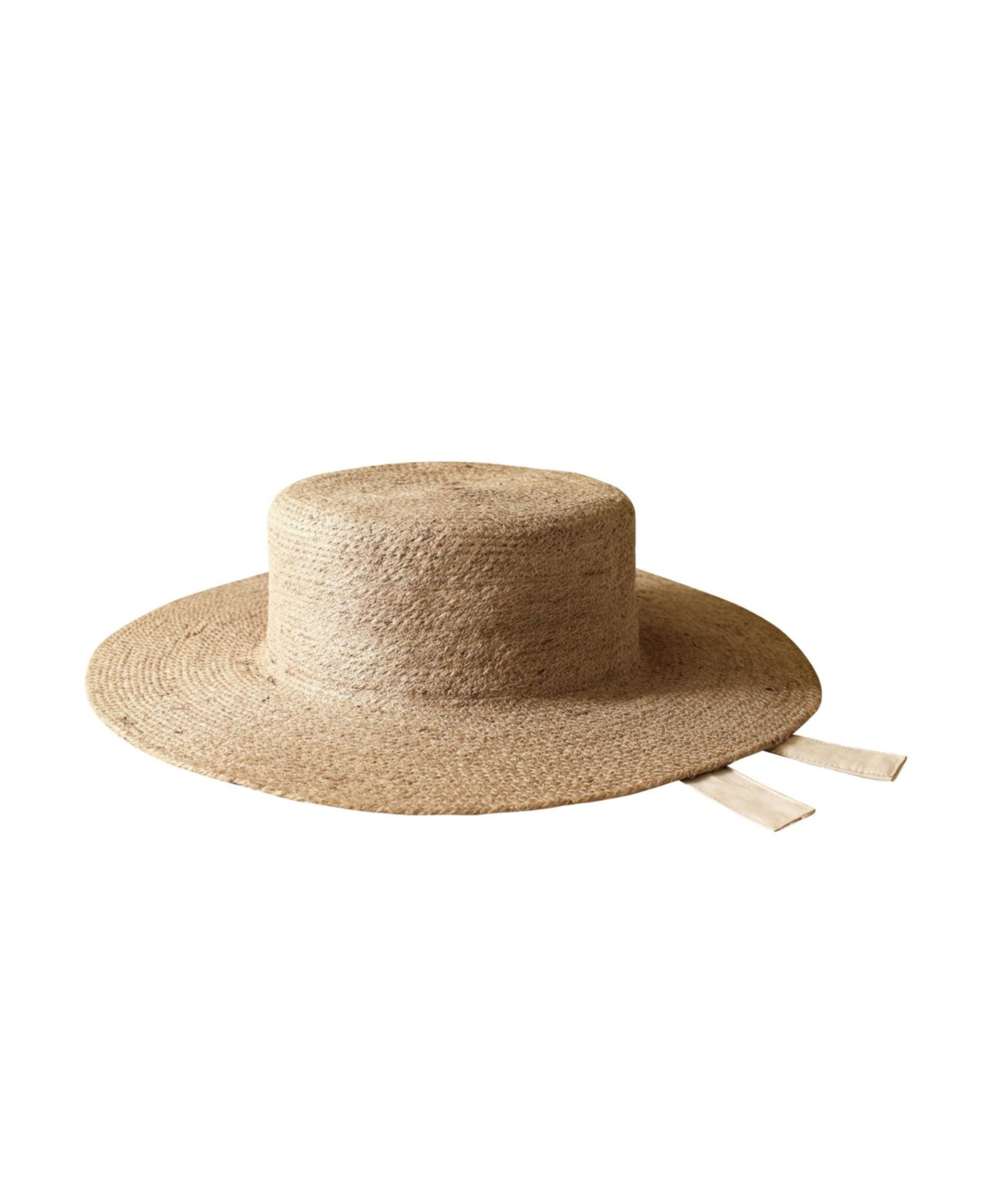 Loli Jute Straw Hat in Neutral Beige - Beige