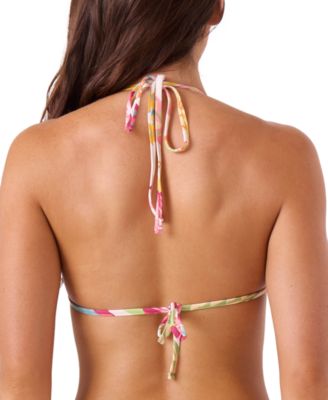 Juniors' Hot Tropics Reversible Mini Tiki Triangle Bikini Top