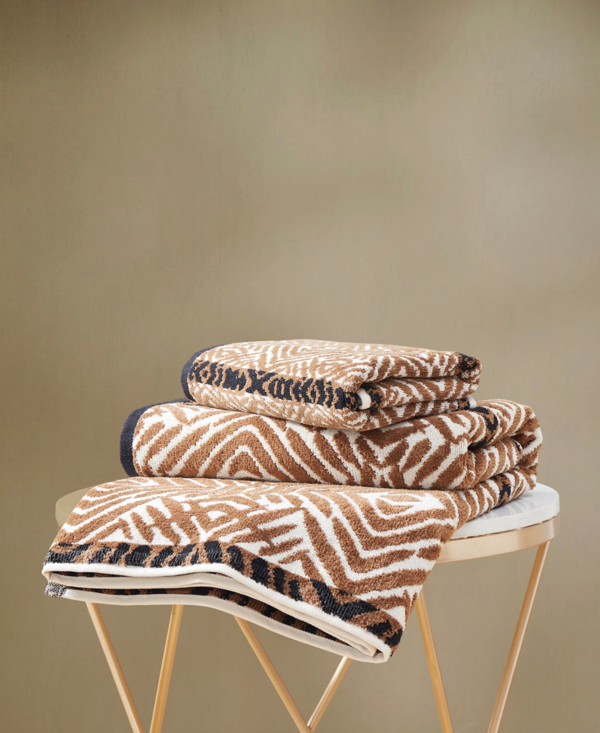 Rochelle Porter Tiger Cotton Washcloth, 13" x 13"