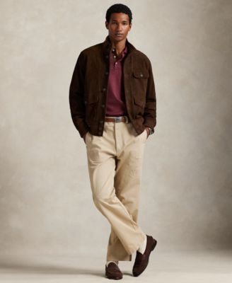 Men's Classic-Fit Long Sleeve Soft Cotton Polo Shirt