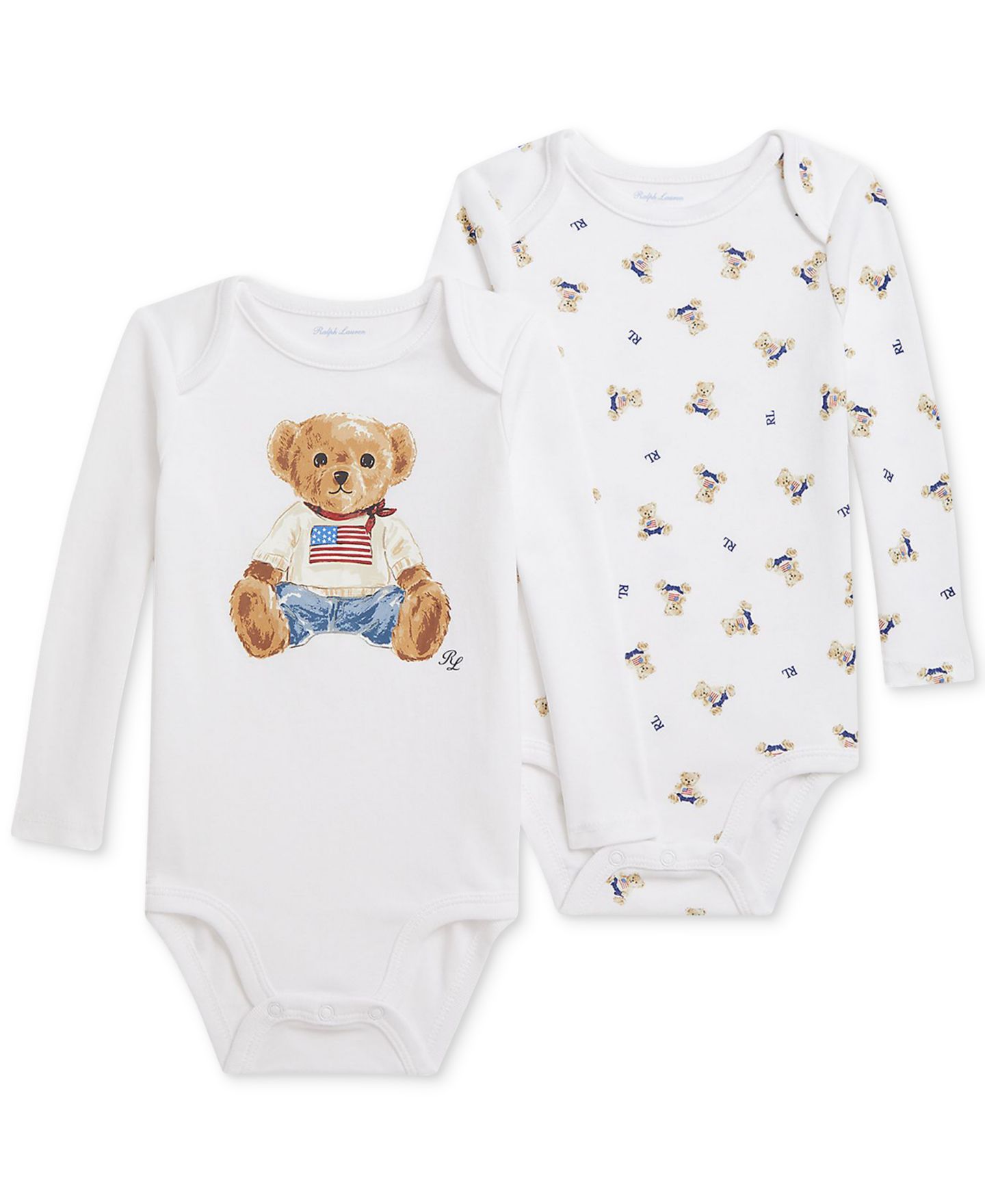 Боди Baby, хлопок — Polo Ralph Lauren, цвет: Белый — фото 1