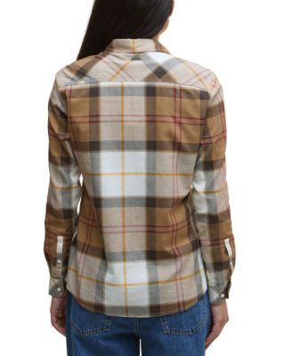 Women's Plaid Button-Front Shirt
