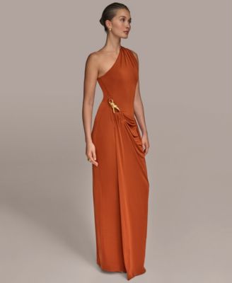 Women's Asymmetric Slinky-Knit Gown