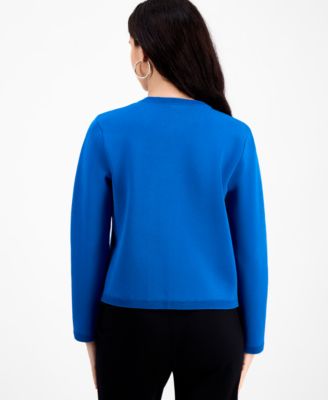 Petite Structured Long-Sleeve Sweater Jacket, Macy's Exclusive