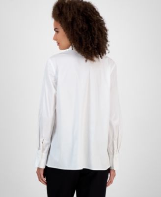 Button-Front Long-Sleeve Shirt, Regular & Petite 