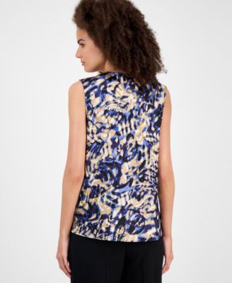 Women's Printed Cowl-Neck Tank