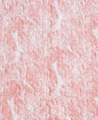 Tommy Bahama Distressed Water Leaves Cotton Reversible 2-Pc. Quilt Set, Twin