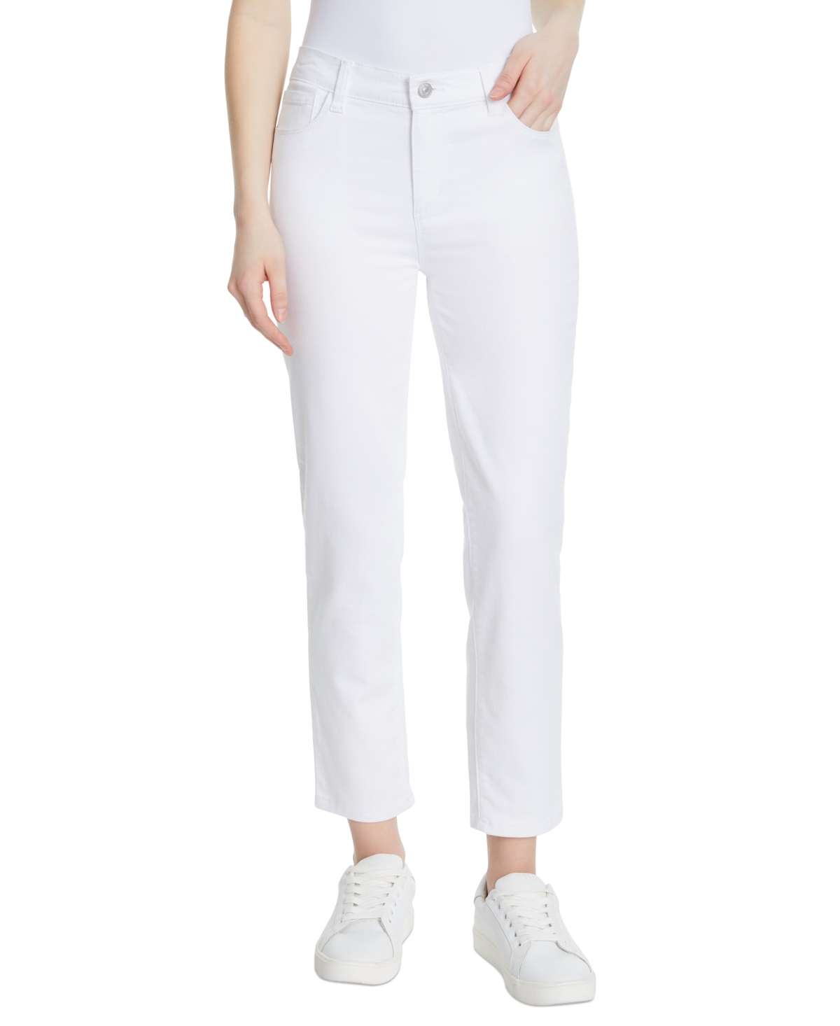 Women's Knitology Cali Straight-Leg Ankle Jeans - Vintage White