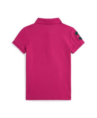 Girls 2T-6X Big Pony Stretch Mesh Polo Shirt