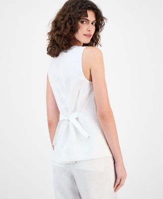 Women's 100% Linen Vest