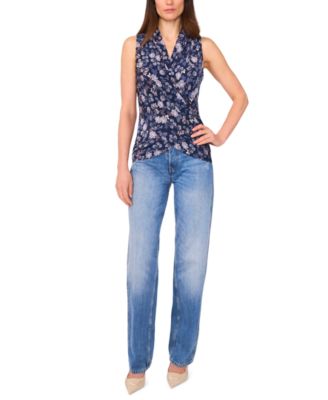 Women's Sleeveless Front Wrap Top 