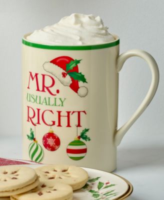 Mr. & Mrs. Holiday Mugs, Set of 2
