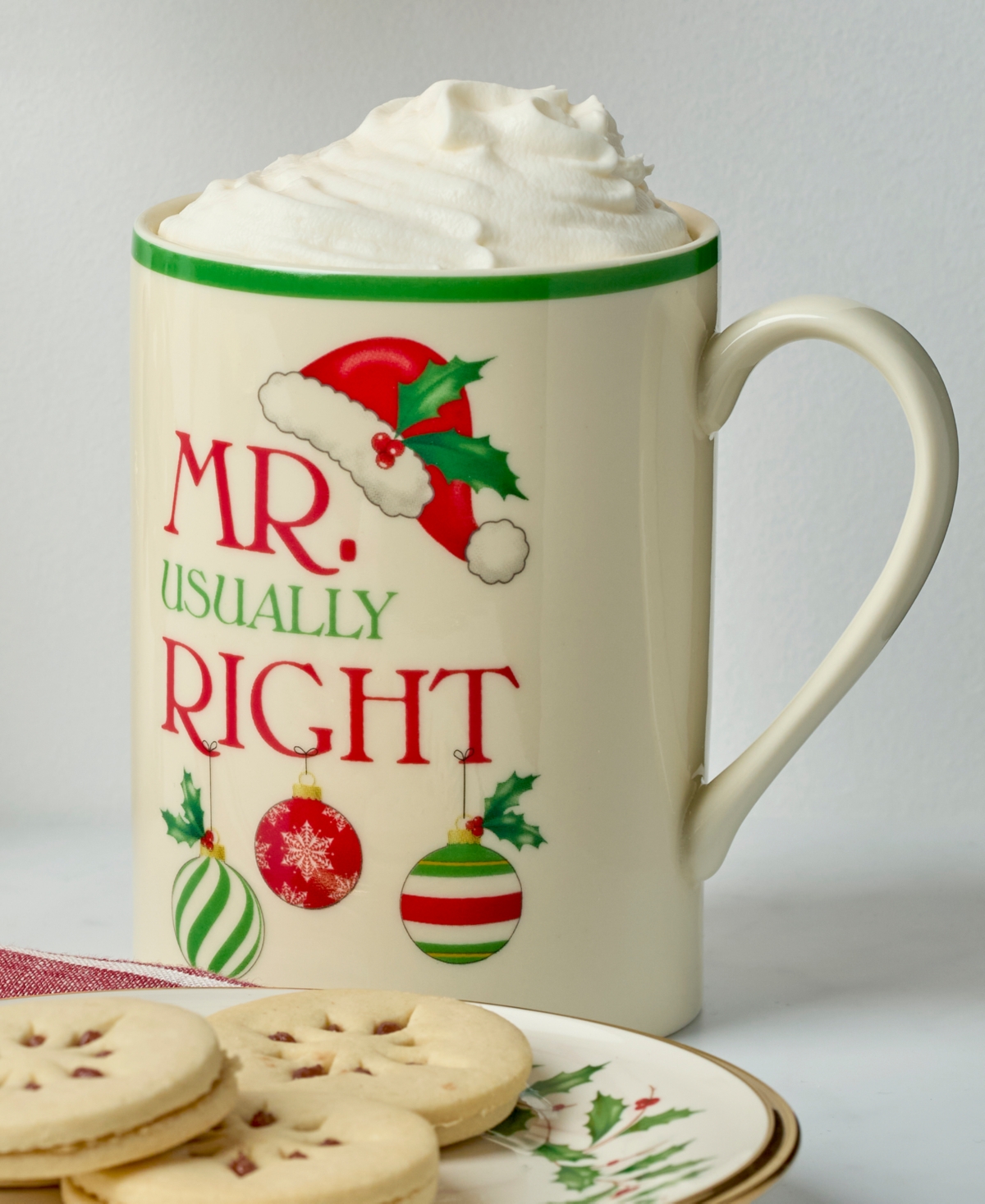 Lenox Mr. & Mrs. Holiday Mugs, Set Of 2 In Multi