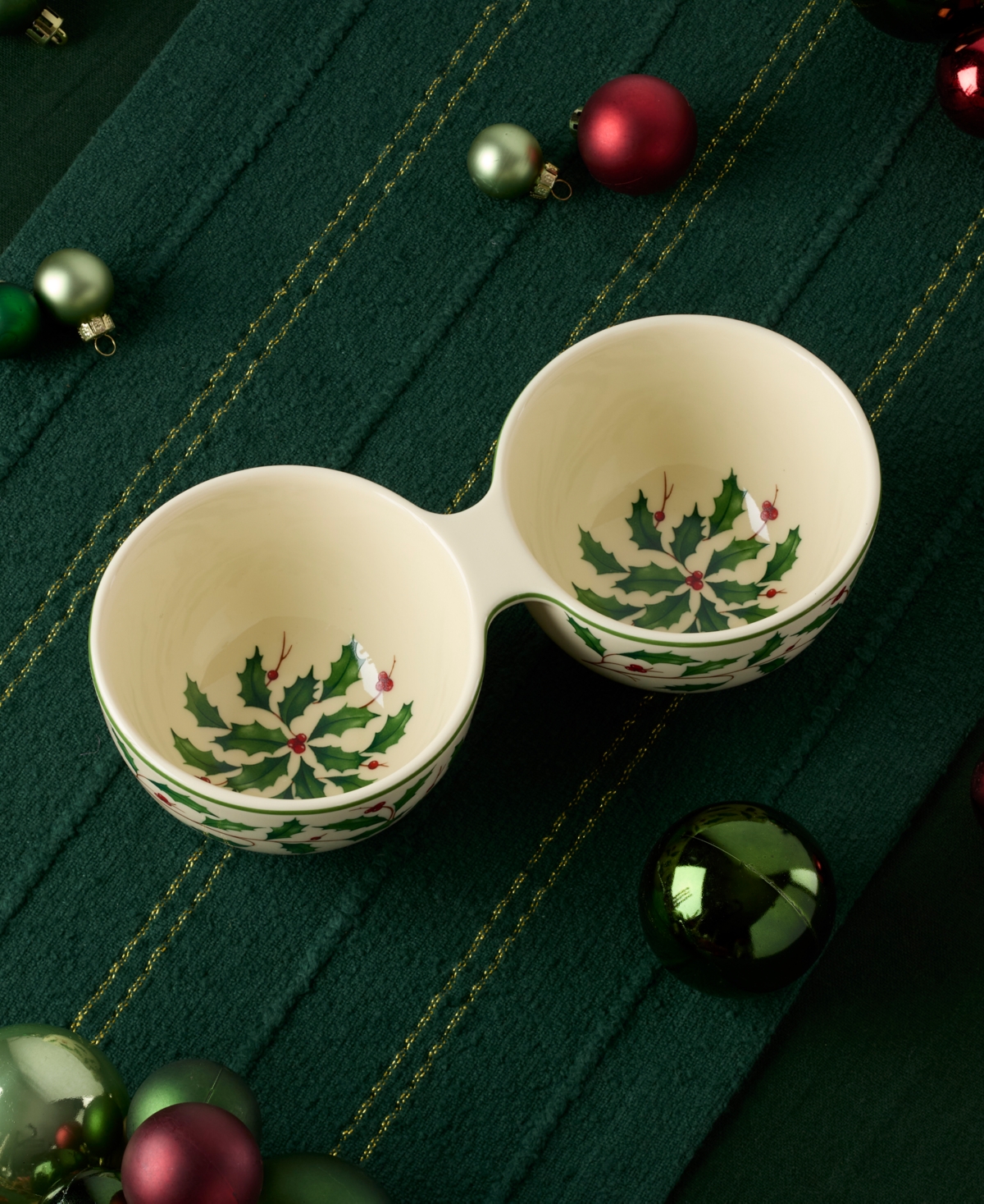 Lenox Holiday Double Bowl