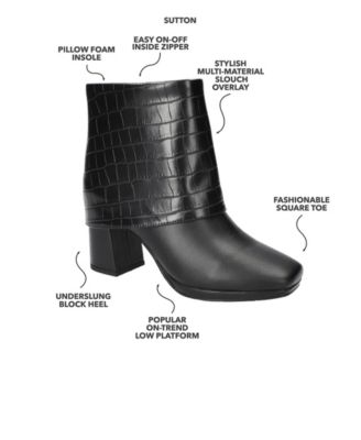 Women's Sutton Square Toe Ankle Boots