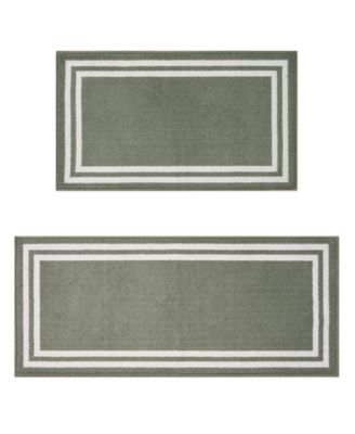 Double Border Tufted 2-Pc. Runner Rug Set