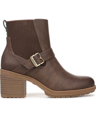 Women's Parker Block Heel Lug Sole Zip Short Boots