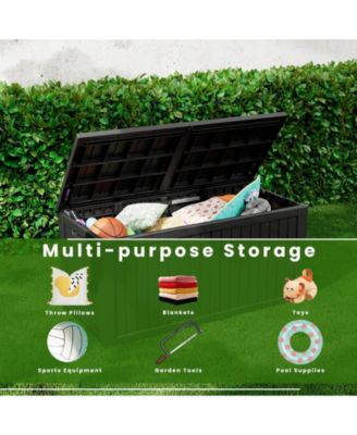  180 Gallon Weather Resistant Outdoor Storage Box For Decks
