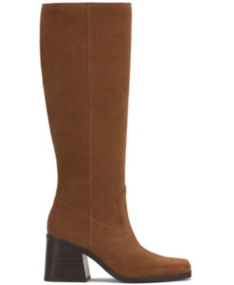 Womens's Sangeti Snip-Toe Block-Heel Narrow-Calf Knee-High Boots