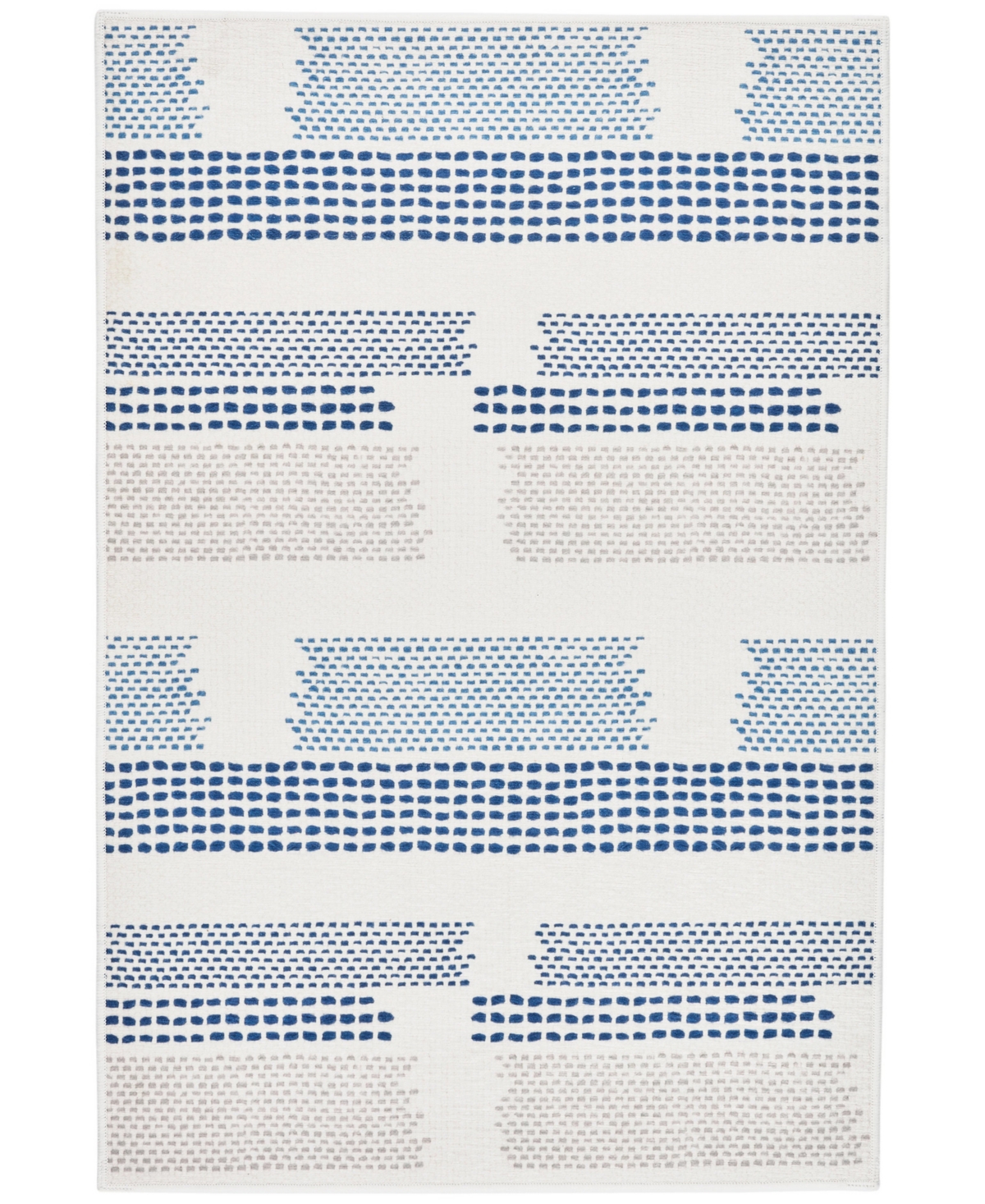 Dash And Albert Rugs By Annie Selke Tread Lightly Machine Washable Da2202 6'x9' Area Rug In Blue