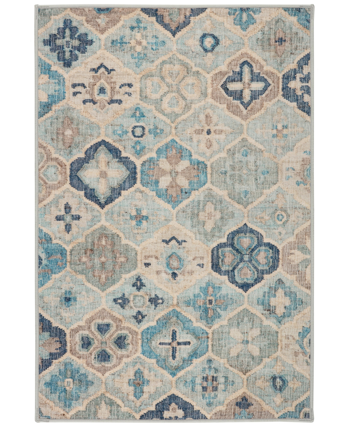 Dash And Albert Rugs By Annie Selke Pali Machine Washable Da2050 4'x6' Area Rug In Blue