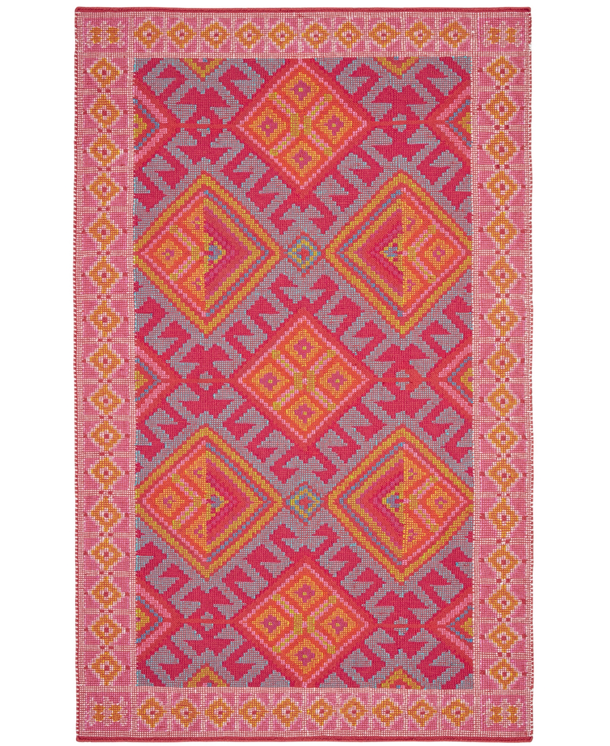 Dash And Albert Rugs By Annie Selke Valencia Kilim Indoor/outdoor Da1948 10'x14' Area Rug In Pink