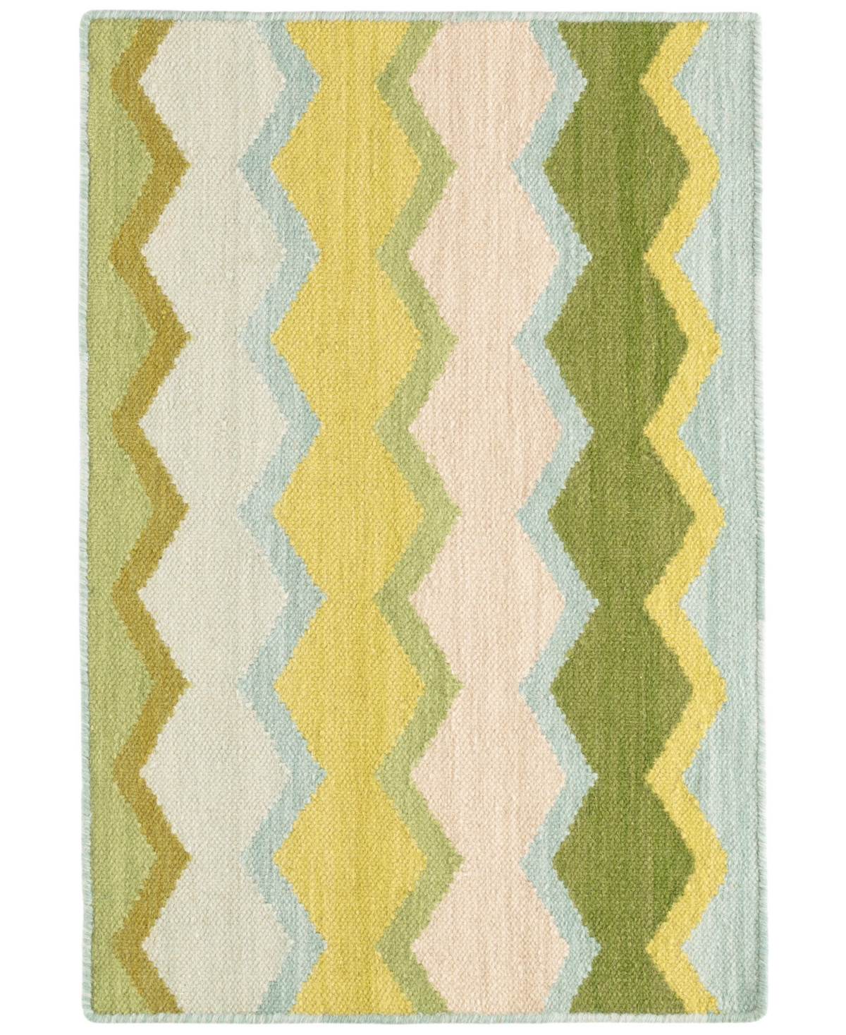 Dash And Albert Rugs By Annie Selke Safety Net Wool Da1776 3'x5' Area Rug In Green