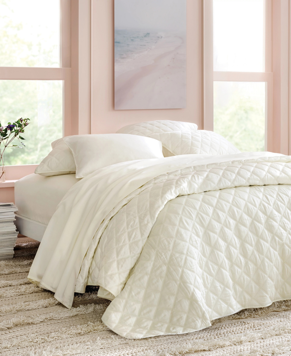 Dash And Albert Rugs By Annie Selke Zhara Stripe Performance Da1039 9'x12' Area Rug In White