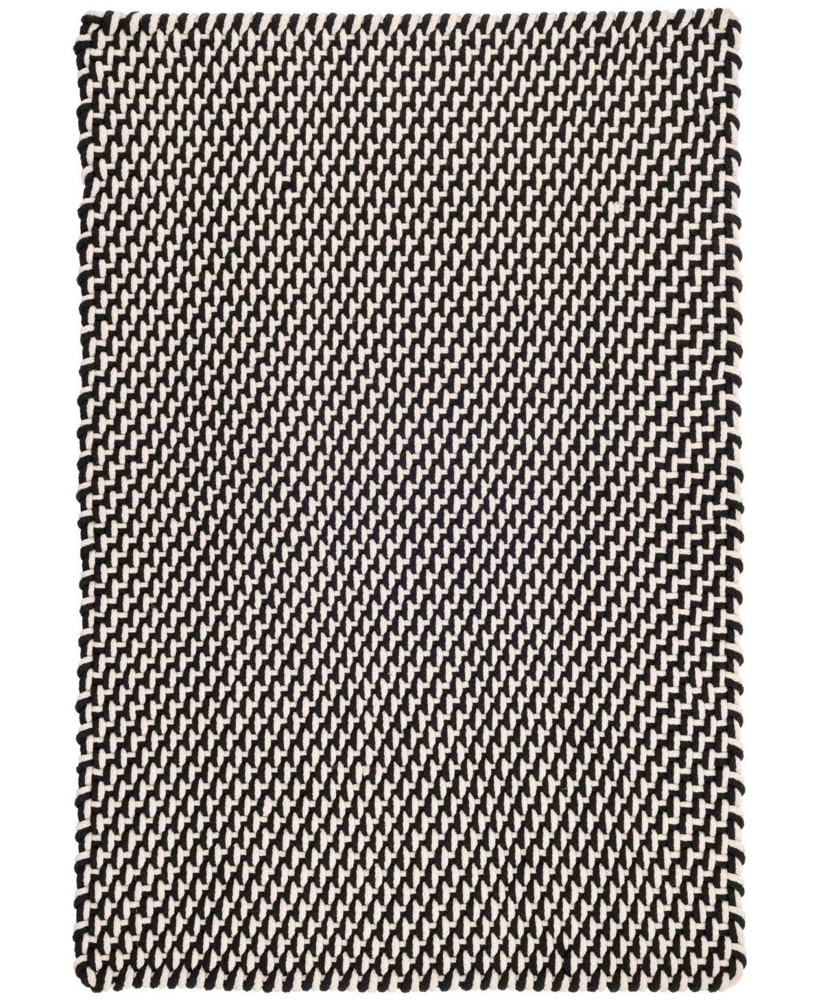 Dash And Albert Rugs By Annie Selke Two-tone Rope Indoor/outdoor Rdb219 4'x6' Area Rug In Black