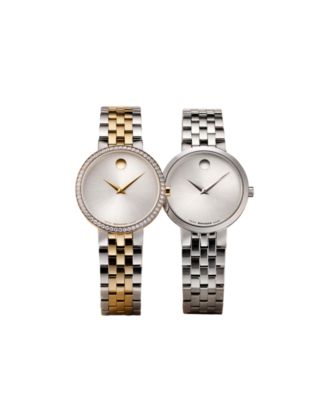 Women's Museum Classic Lab Grown Diamond Swiss Quartz Stainless-Steel Light Yellow PVD Watch, 29.5mm