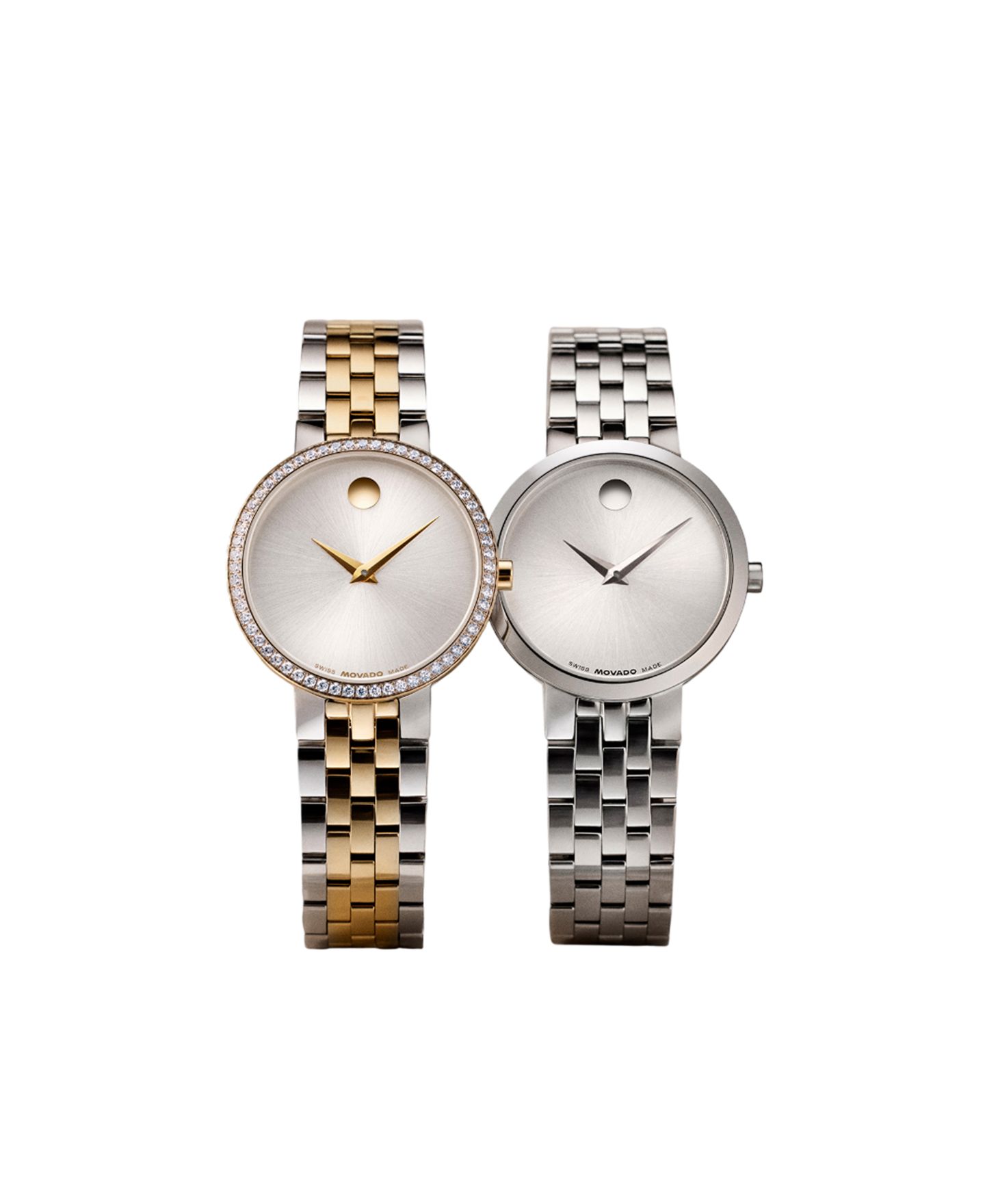 Женские часы Movado Museum Classic Lab Grown Diamond Swiss Quartz Stainless-Steel Light Yellow PVD Watch, 29.5mm — фото 4