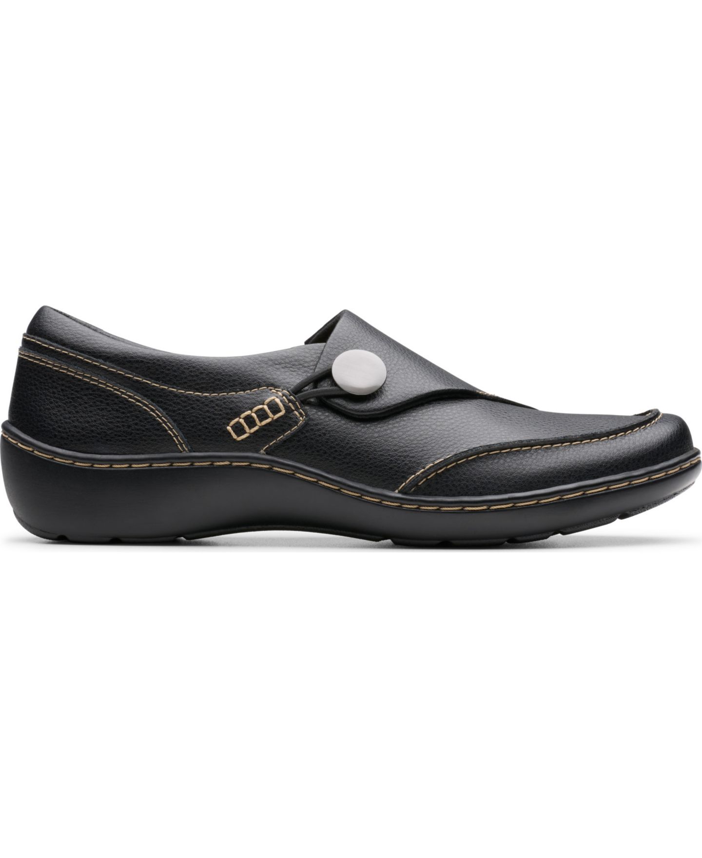 Женские туфли Clarks Cora Teresa Round Toe, цвет: Чёрный кожаный — фото 2