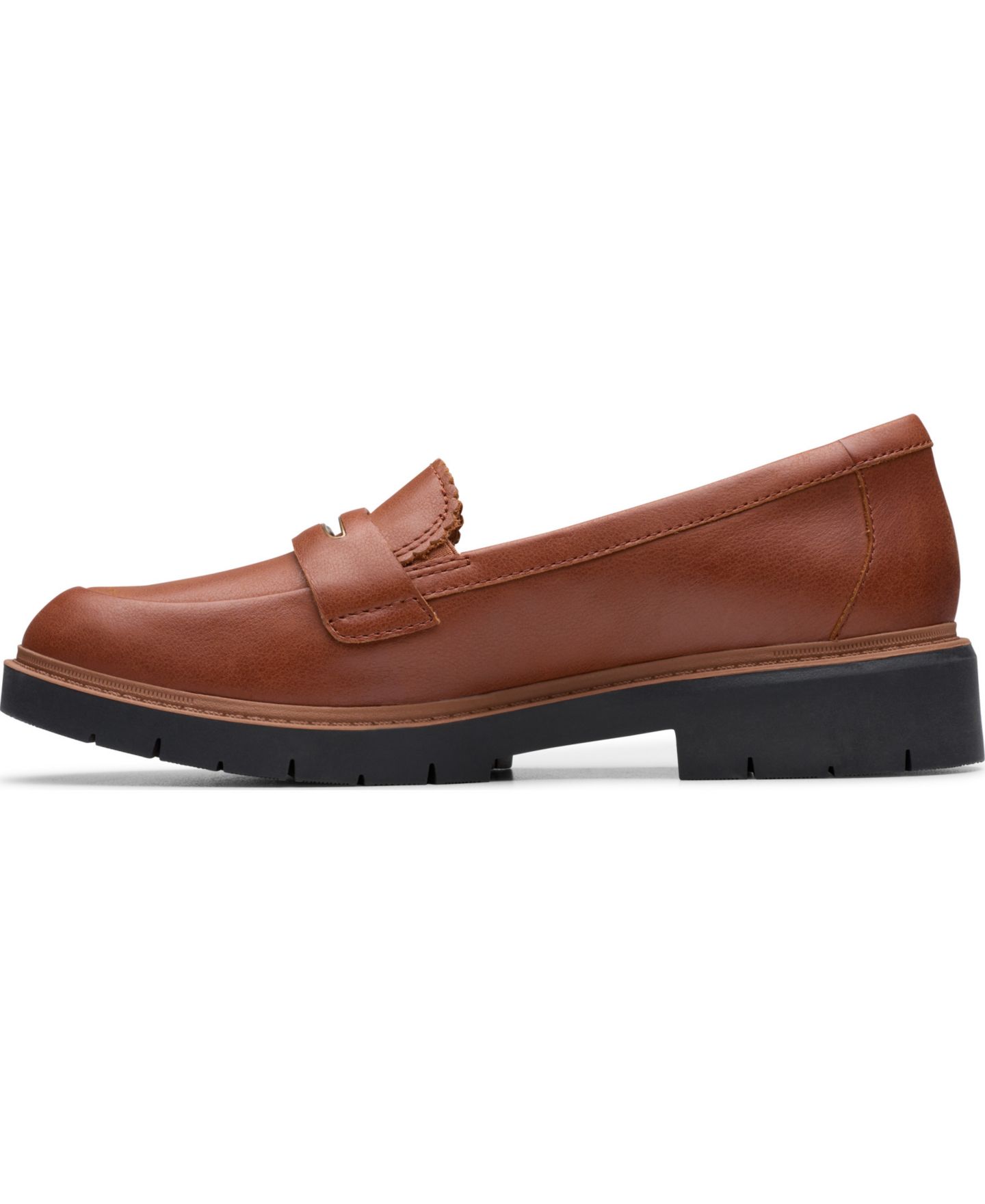 Женские туфли Clarks Westlynn Glow Slip-On, цвет: Рыжевато-коричневый кожаный — фото 5