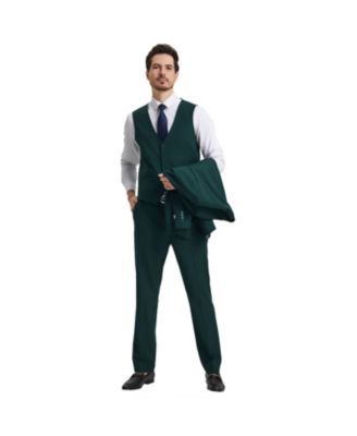 Big & Tall Hybrid-Fit 3pc Notch Lapel Suit Set, Jacket Vest and Pants
