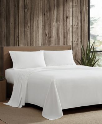 Solid Brushed 180-Thread Count Cotton Percale 3-Pc. Sheet Set, Twin