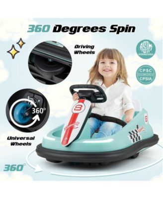 6V kids Ride-on Bumper Car with 360° Spinning and Dual Motors