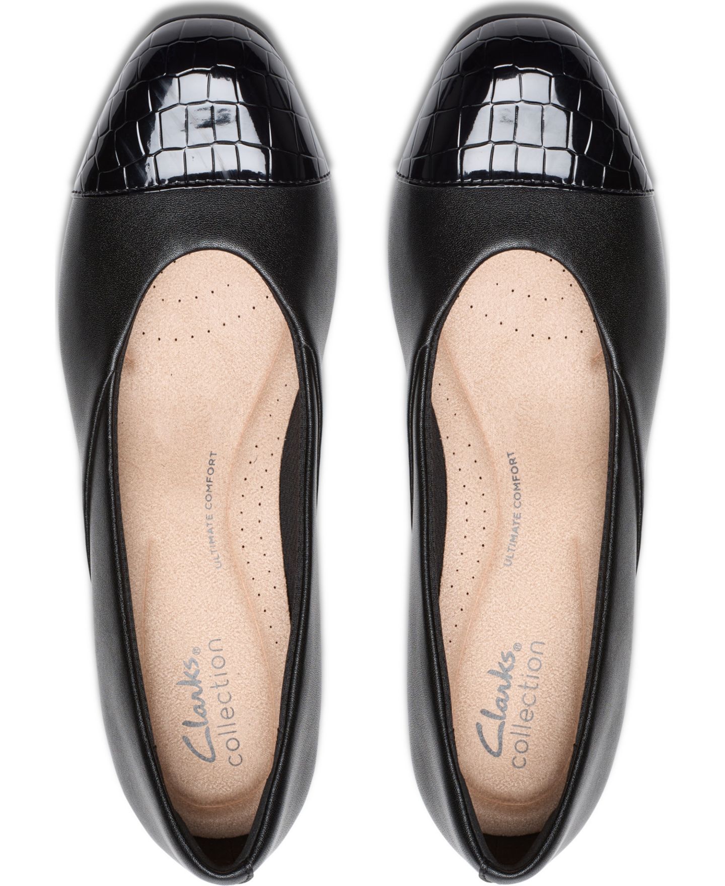 Женские балетки Clarks Juliet Rise без застёжки, цвет: Чёрный кожаный — фото 4