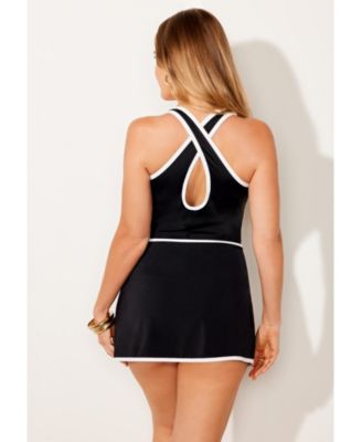 Women's Two-Piece Convertible Maillot Swimdress